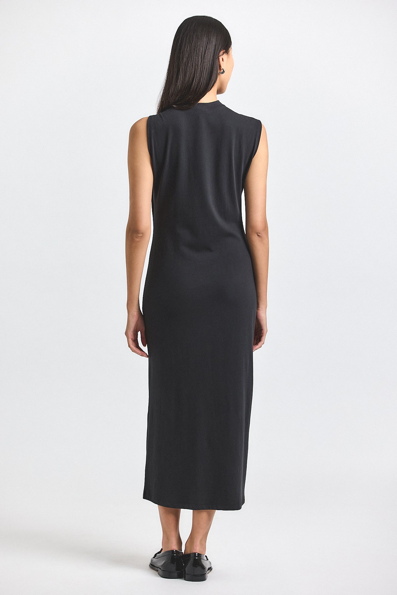 Evelise Assymmetric Embellished Twist Dress - Black