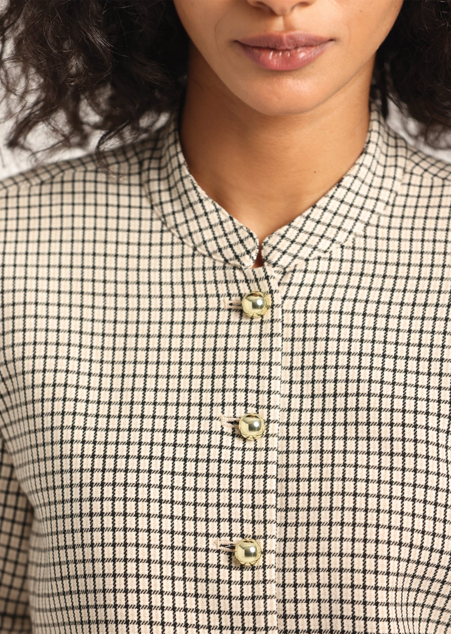 Grace Short Sleeve Jacket - Biscuit Multi
