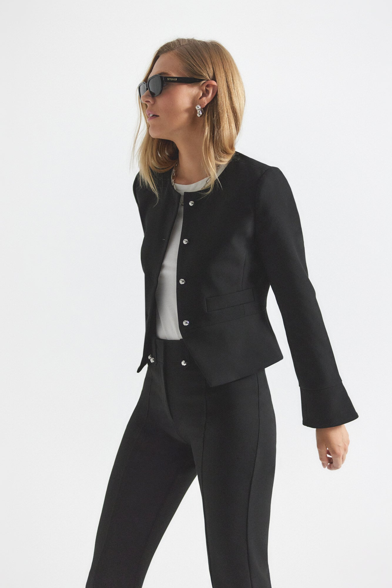 Elizabeth Peplum Jacket - Black