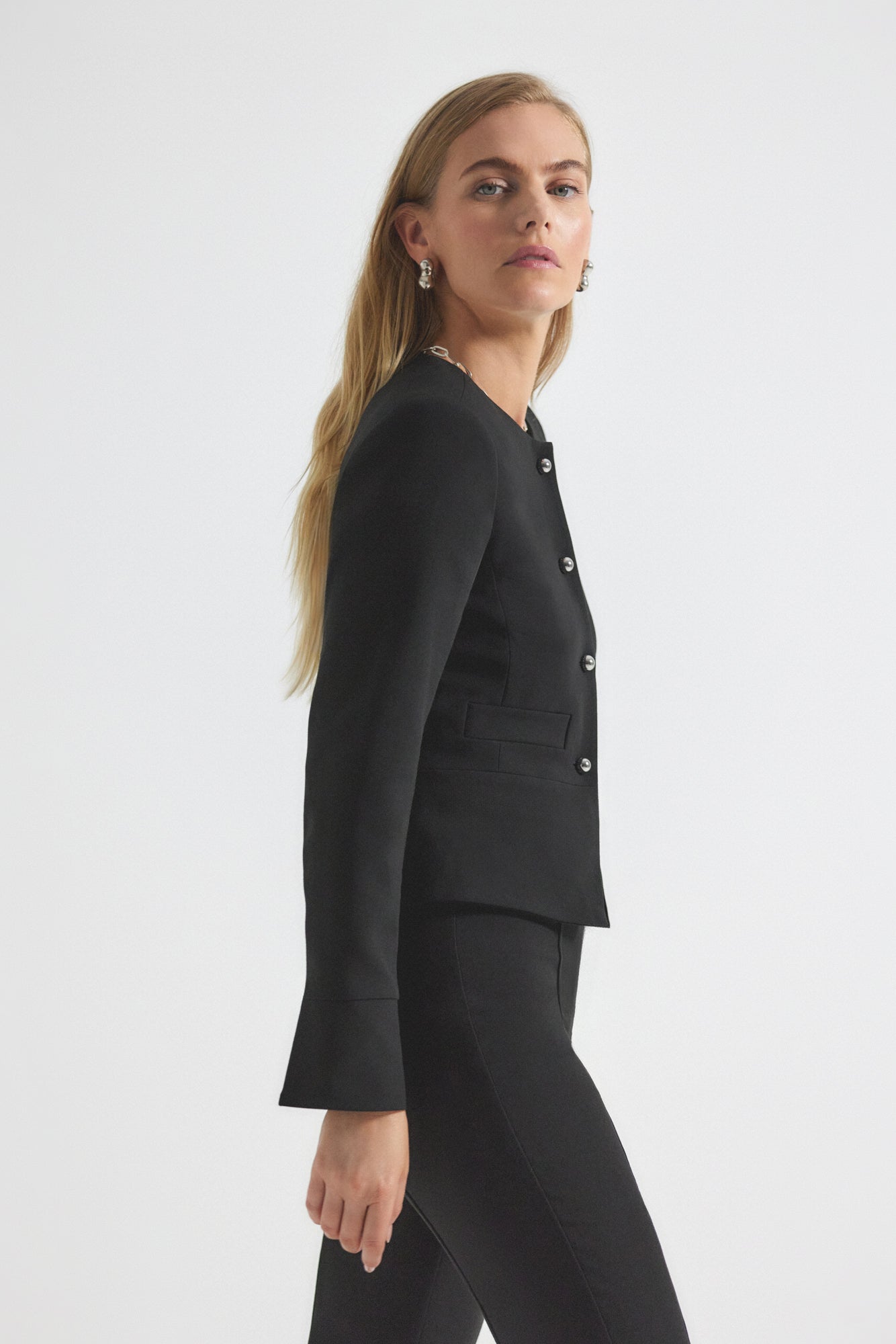 Elizabeth Peplum Jacket - Black