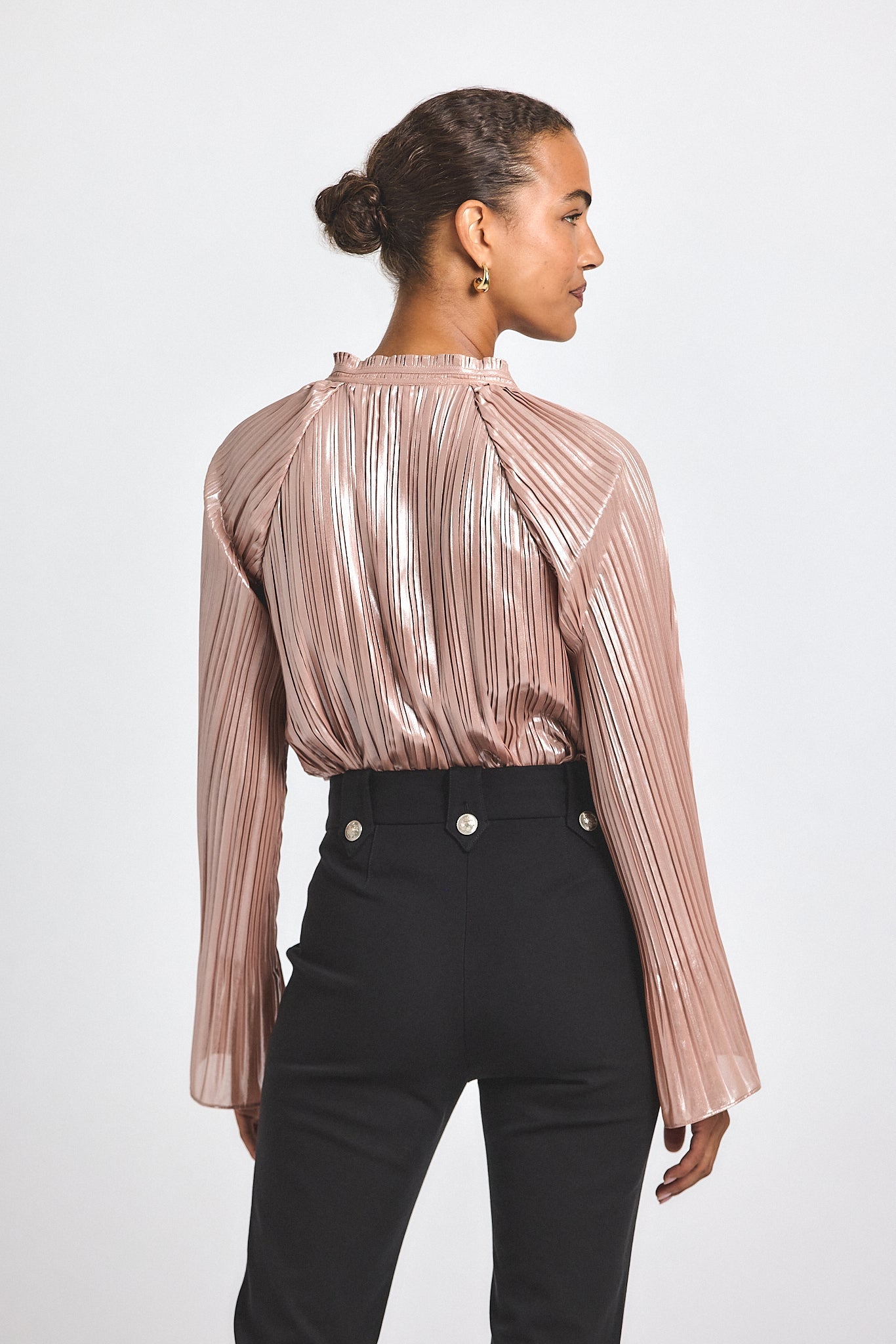 Claira Blouse - Pink Silver