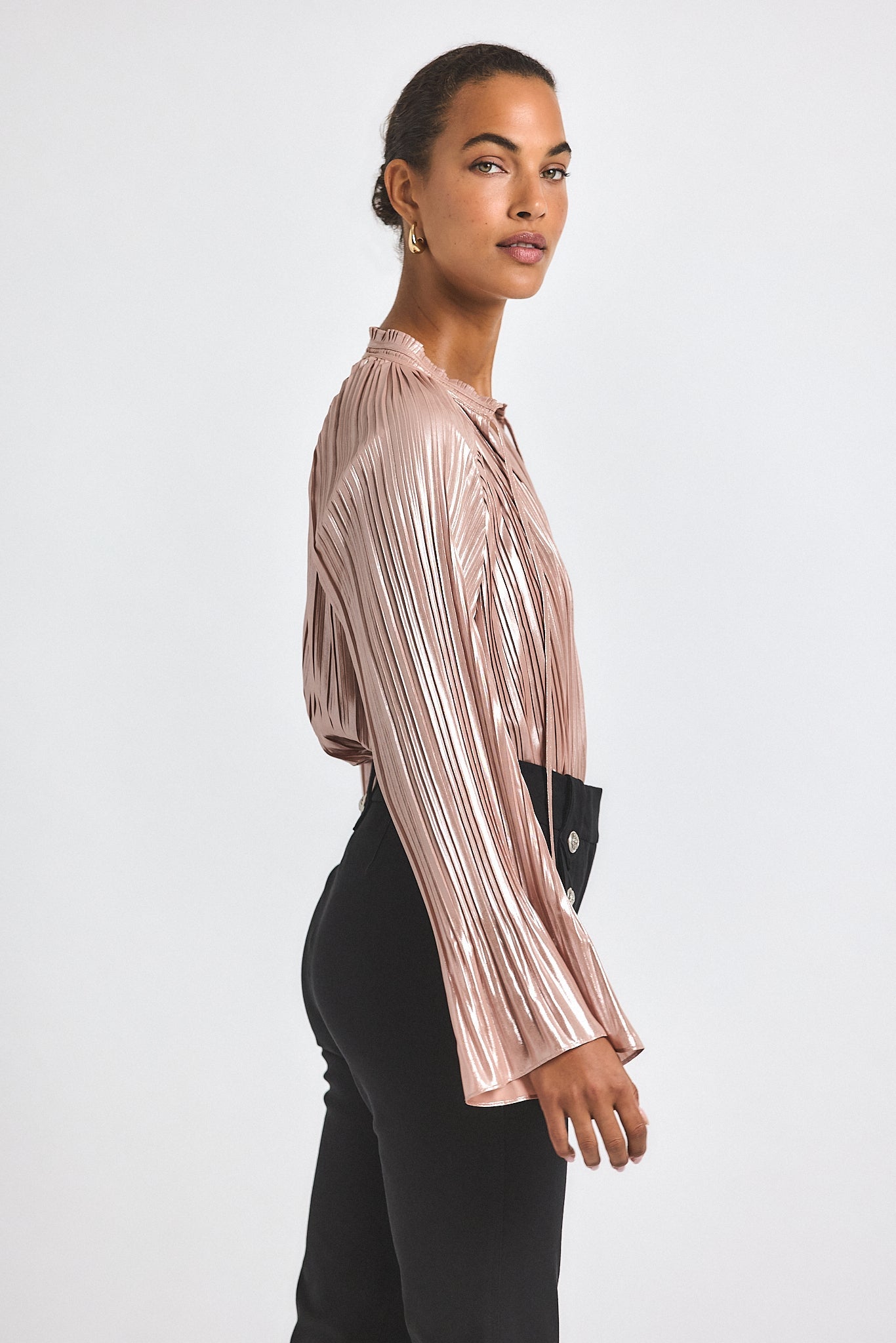 Claira Blouse - Pink Silver