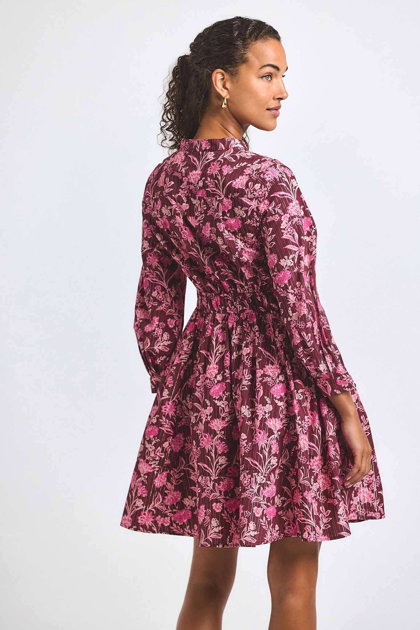 Jessica Mini Dress - Bordeaux Multi