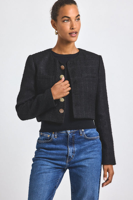 Juliette Tweed Jacket - Black