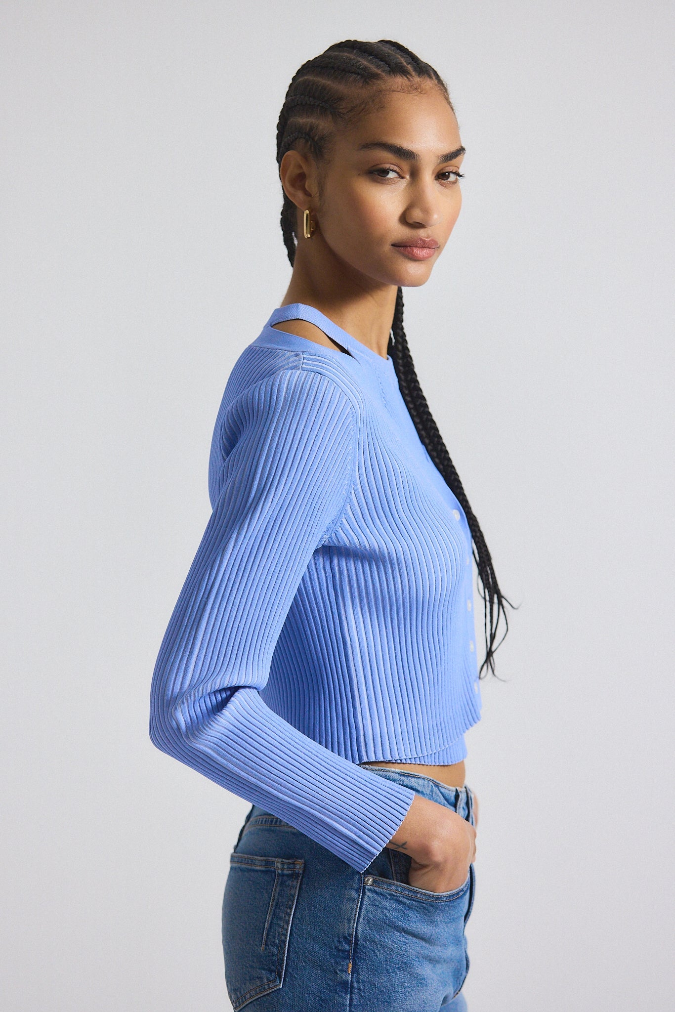 Lonnie Viscose Knit Layered Cardigan - Capri