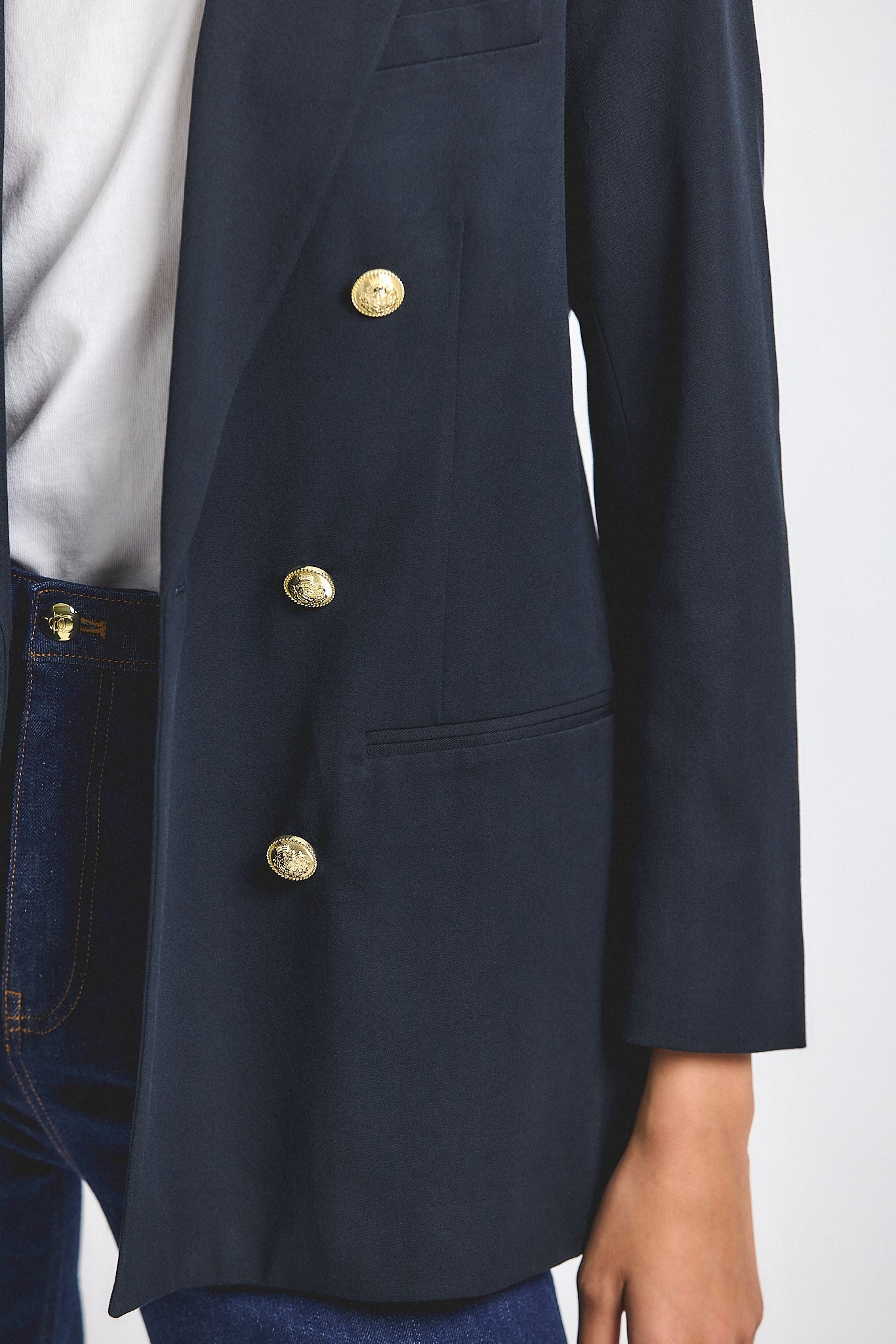Walter Double Breasted Jacket - Midnight