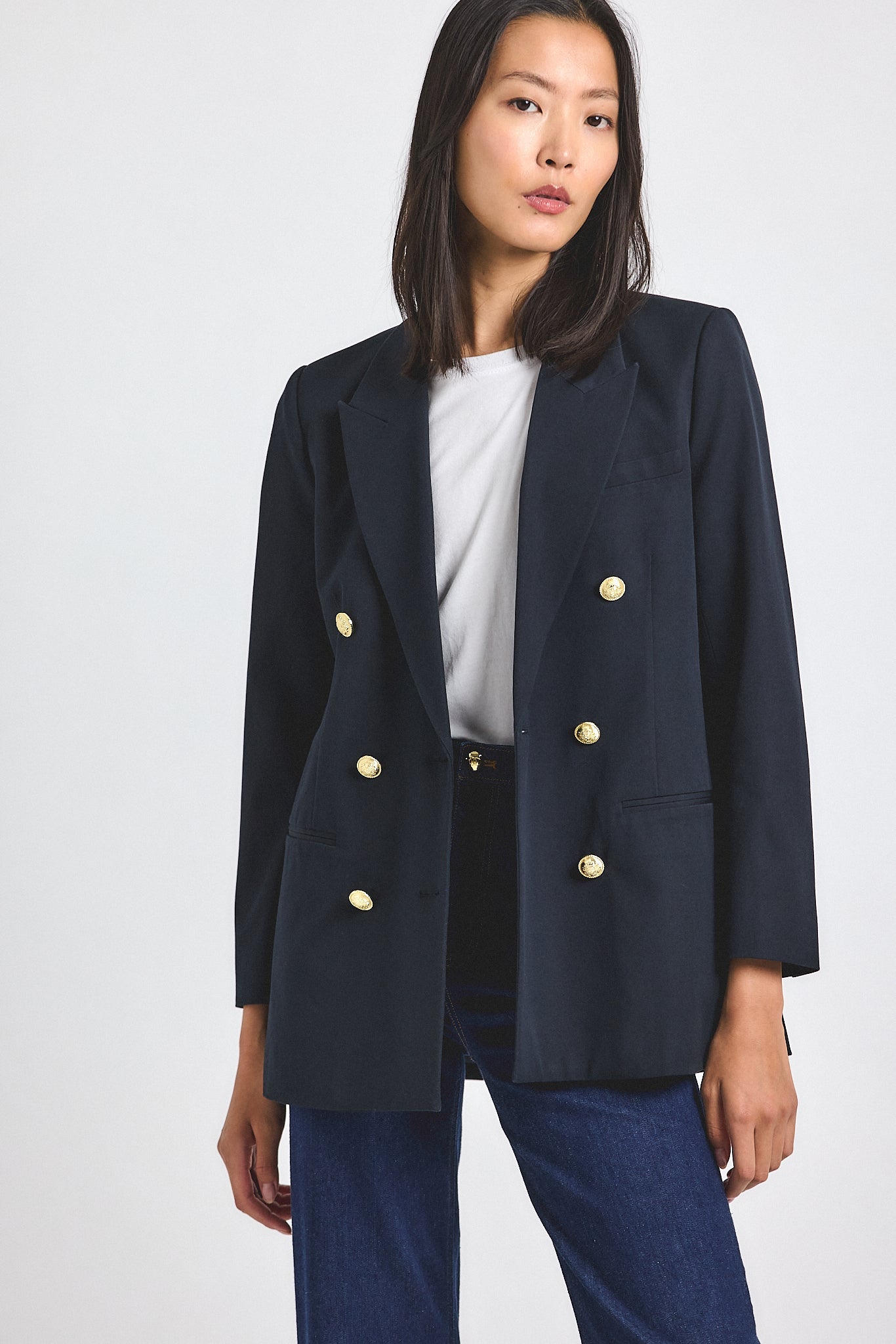 Walter Double Breasted Jacket - Midnight
